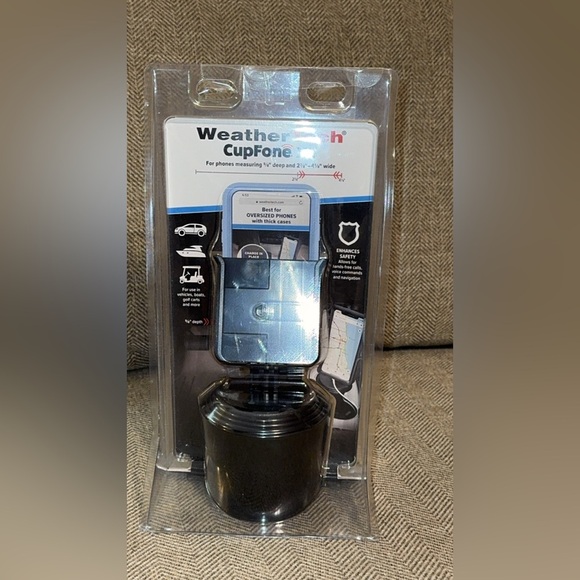 NWT WeatherTech CupFone XL Phone Holder in black (cell phone holder for car) - Picture 1 of 2